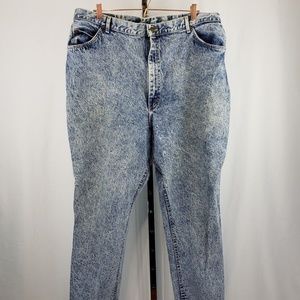 Lee Riders Womens Acid Wash Jeans Relaxed Fit Mom